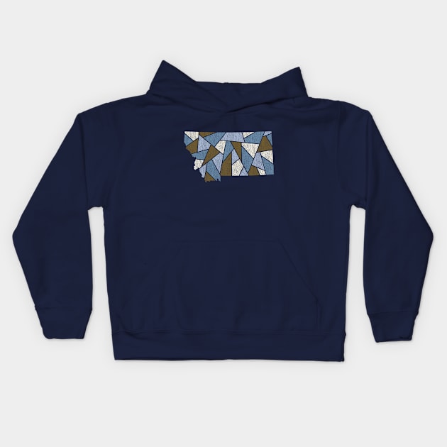 Montana Mosaic - Glacial Runoff Kids Hoodie by dSyndicate